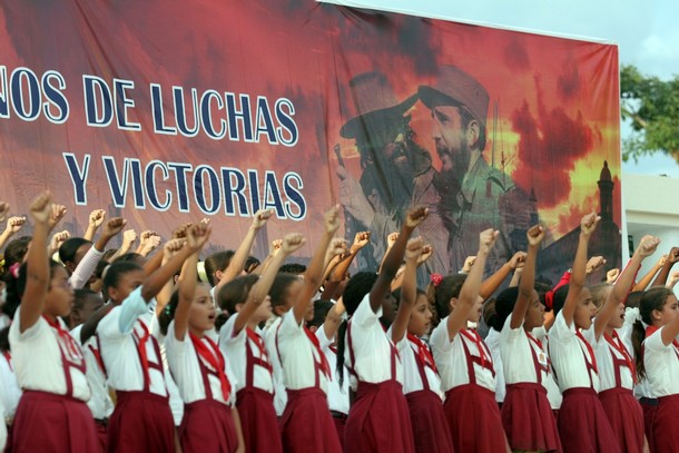 Young Cubans Re-enact Fidel Castro's Victory Caravan